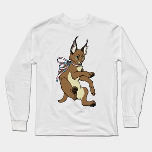 Transgender Pride Caracal (Trans Floppa) Long Sleeve T-Shirt